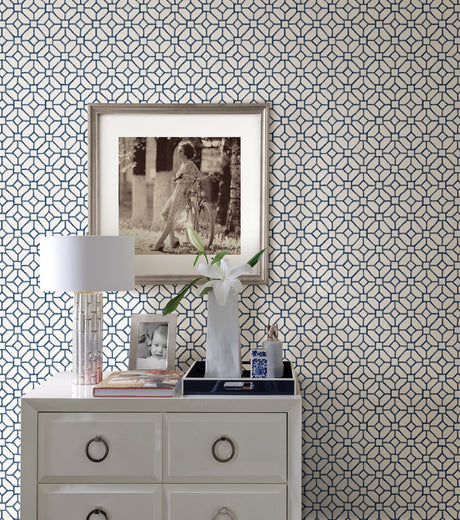 A-Street Prints 2657-22238 Gigi Navy Geometric Wallpaper