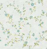 A-Street Prints 2657-22248 Delphine Light Blue Floral Wallpaper