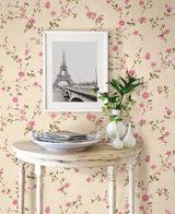 A-Street Prints 2657-22249 Delphine Pink Floral Trail Wallpaper