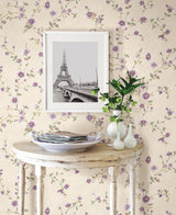 A-Street Prints 2657-22250 Delphine Plum Floral Trail Wallpaper