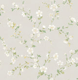 A-Street Prints 2657-22251 Delphine White Floral Trail Wallpaper