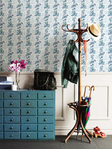 A-Street Prints 2657-22252 Charlise Blue Floral Stripe Wallpaper