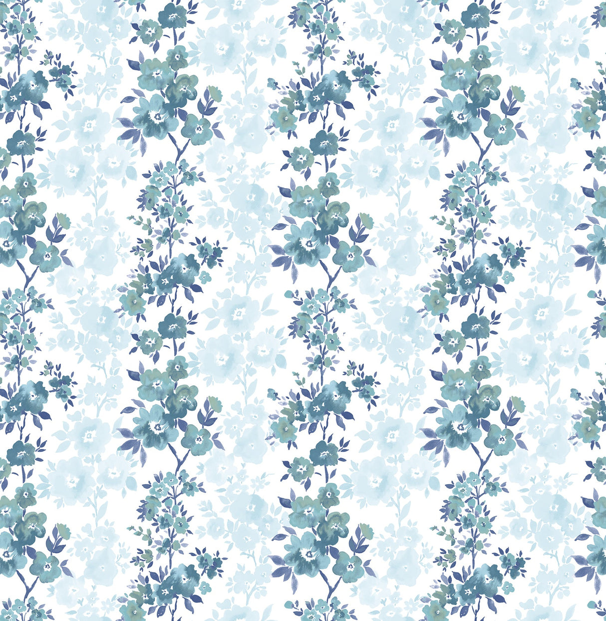 A-Street Prints 2657-22252 Charlise Blue Floral Stripe Wallpaper