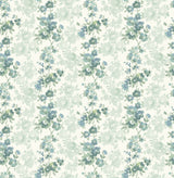 A-Street Prints 2657-22253 Charlise Teal Floral Stripe Wallpaper