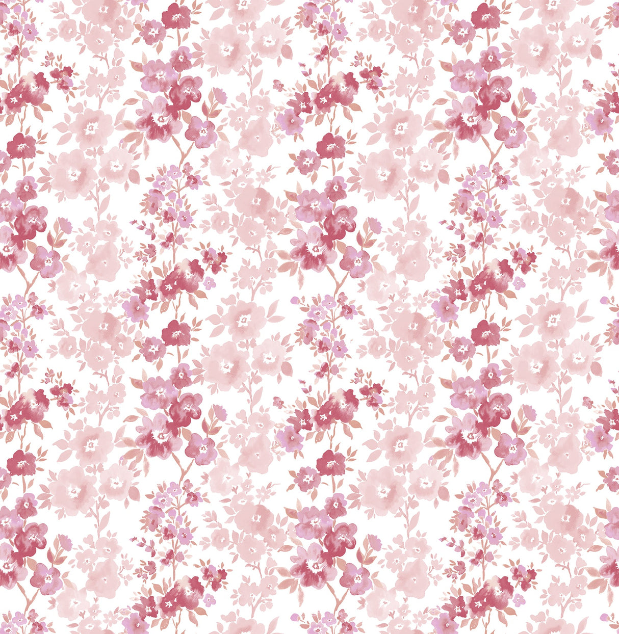 A-Street Prints 2657-22254 Charlise Pink Floral Stripe Wallpaper