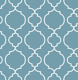 A-Street Prints 2657-22257 Desiree Blueberry Quatrefoil Wallpaper