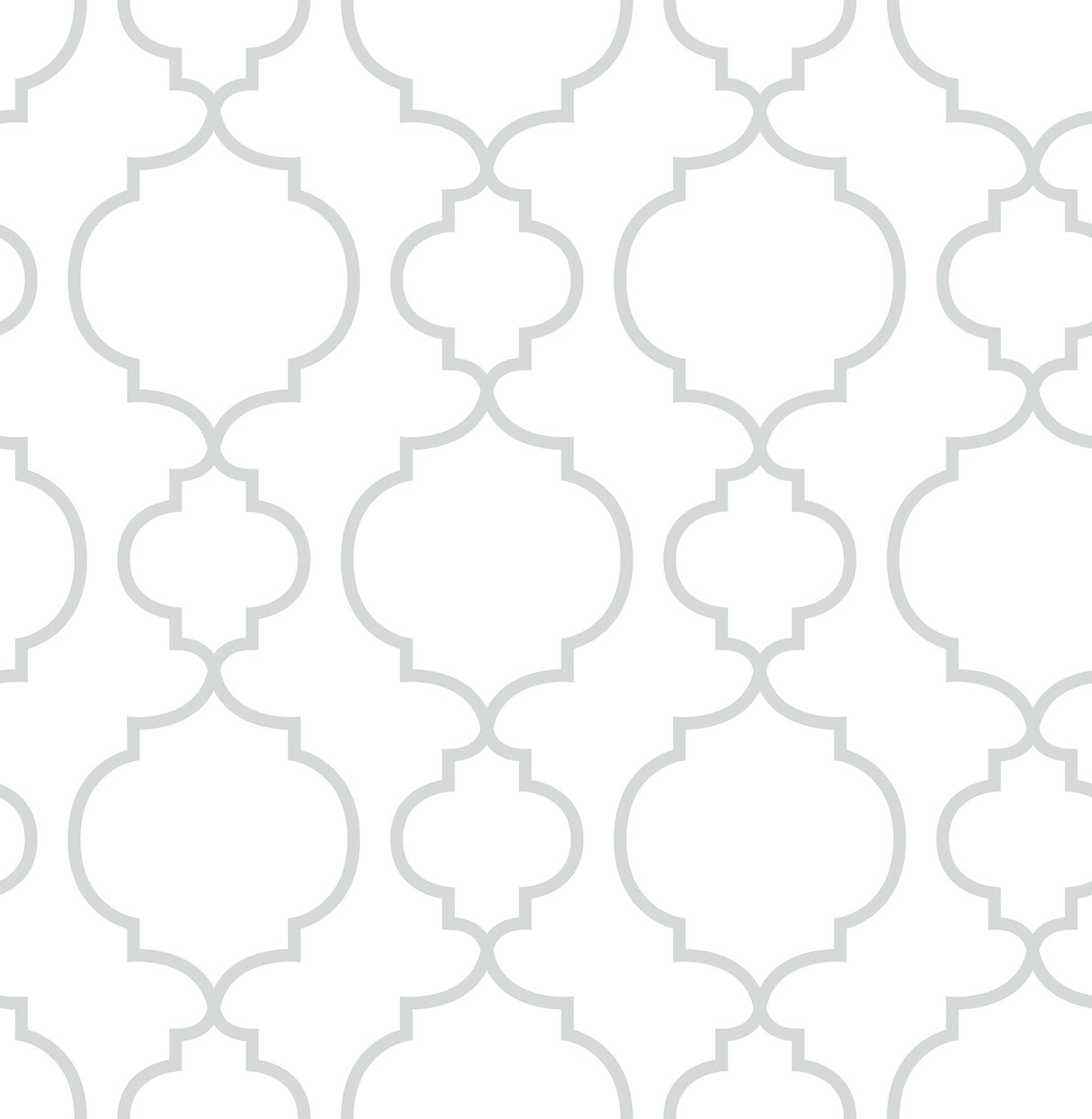 A-Street Prints 2657-22259 Desiree White Quatrefoil Wallpaper