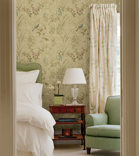 Beacon House 2669-21702 Imperial Neutral Garden Chinoiserie Wallpaper
