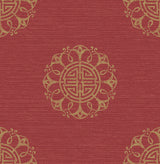 Beacon House 2669-21725 Lien Red Fountain Medallion Wallpaper