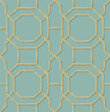 Beacon House 2669-21737 Summer Turquoise Trellis Wallpaper