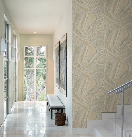 Kenneth James 2671-22403 Agate Beige Stone Wallpaper