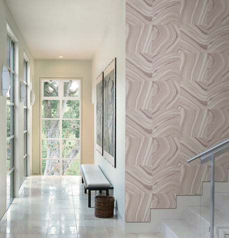 Kenneth James 2671-22406 Agate Plum Stone Wallpaper