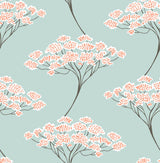 Kenneth James 2671-22407 Banyan Light Blue Trees Wallpaper