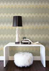 Kenneth James 2671-22444 August Yellow Wave Wallpaper
