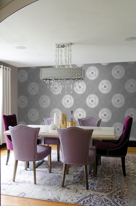 Kenneth James 2671-22449 Eternity Grey Sparkle Wallpaper
