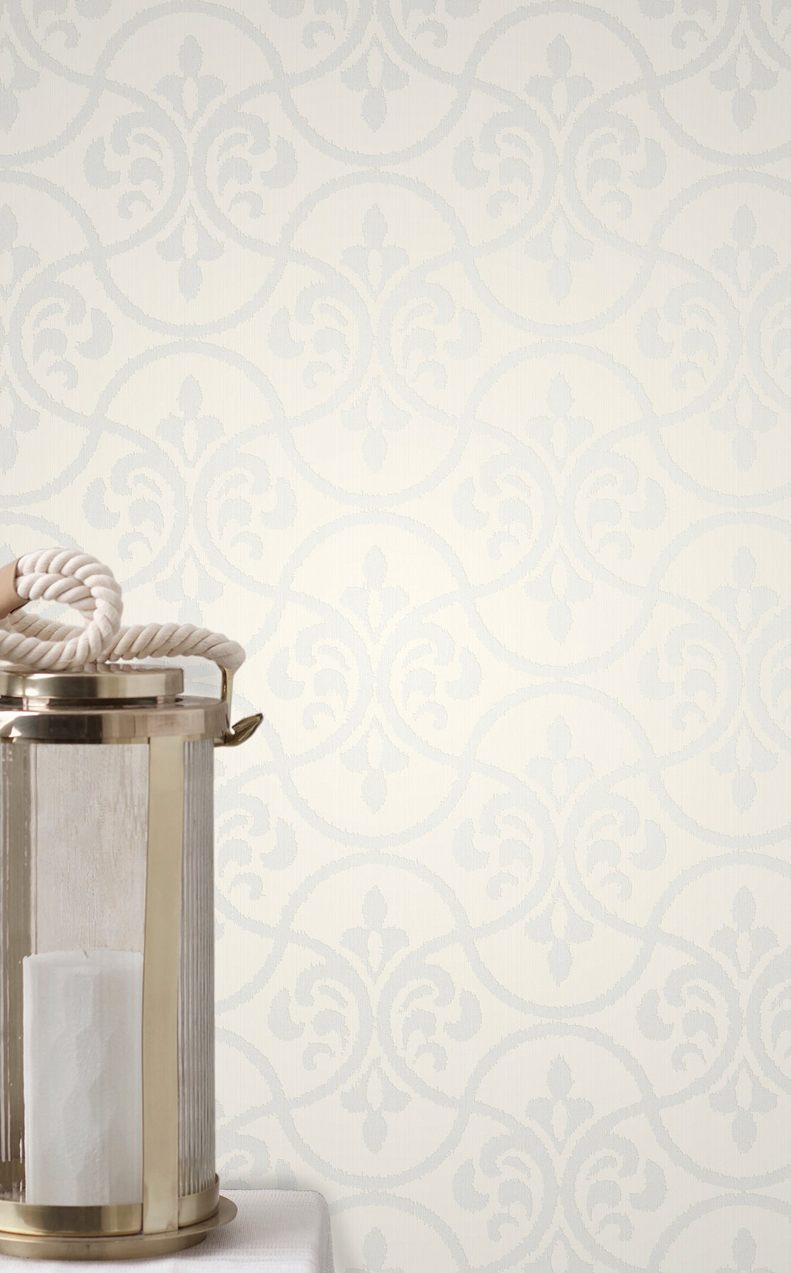 Decorline 2683-23005 Interlude Cream Ogee Wallpaper