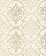 Decorline 2683-23007 Interlude Cream Ogee Wallpaper