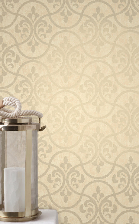 Decorline 2683-23008 Interlude Gold Ogee Wallpaper