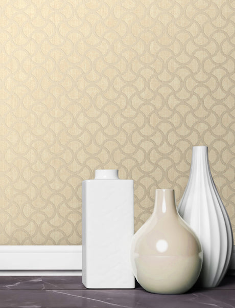 Decorline 2683-23012 Scale Gold Geometric Wallpaper