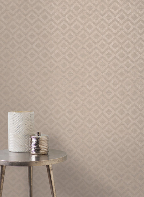 Decorline 2683-23058 Cadenza Brown Geometric Wallpaper