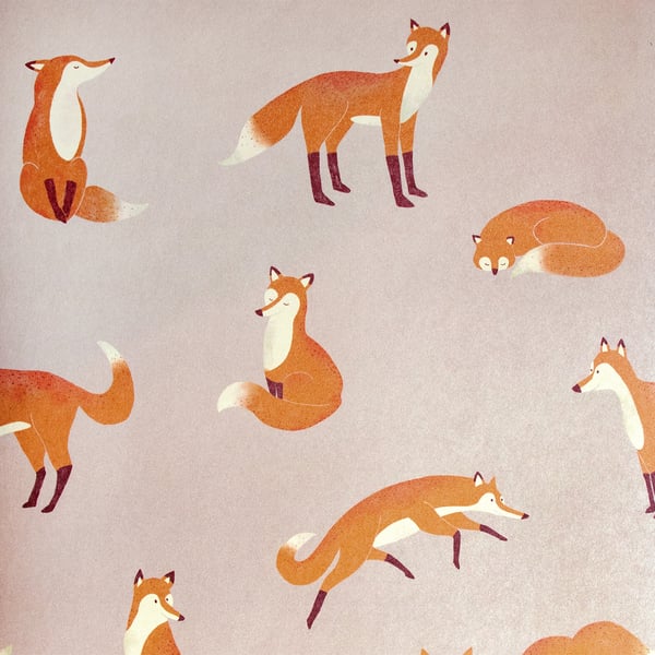 Galerie 26840 Pink Friendly Foxes