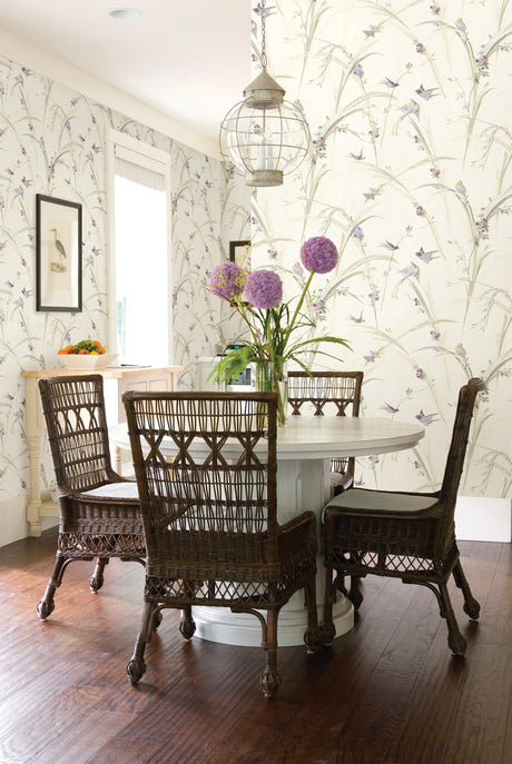 Brewster 2686-19328 Harriet Purple Botanical Wallpaper