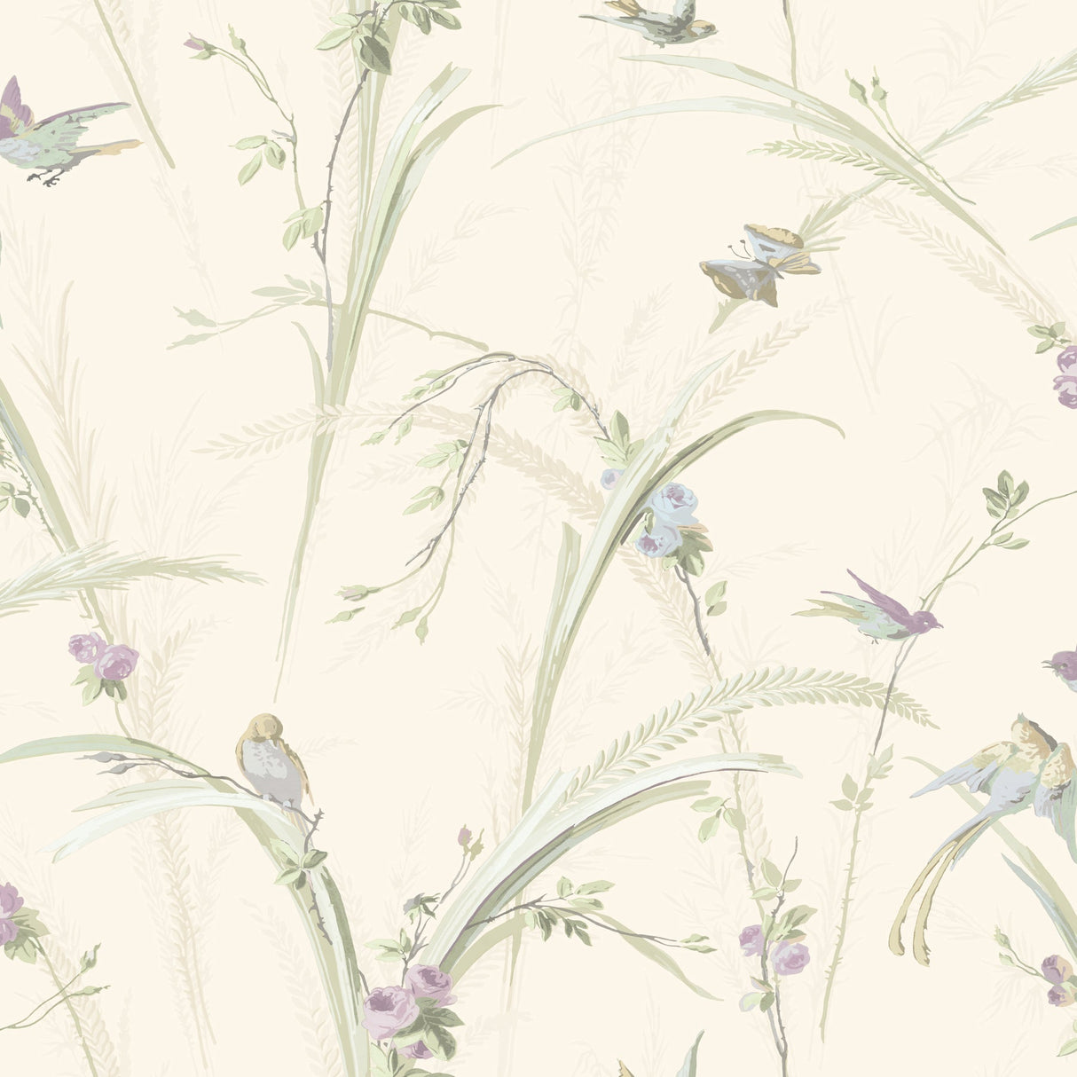 Brewster 2686-19328 Harriet Purple Botanical Wallpaper