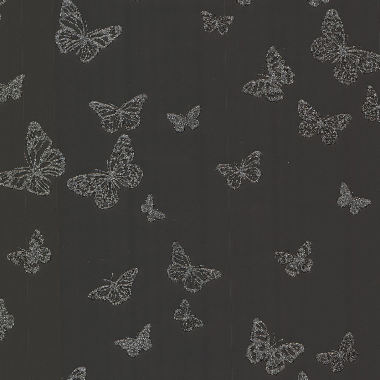 Brewster 2686-20280 Pearl Black Butterfly Wallpaper