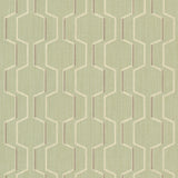 Brewster 2686-20925 Krissy Green Geometric Wallpaper