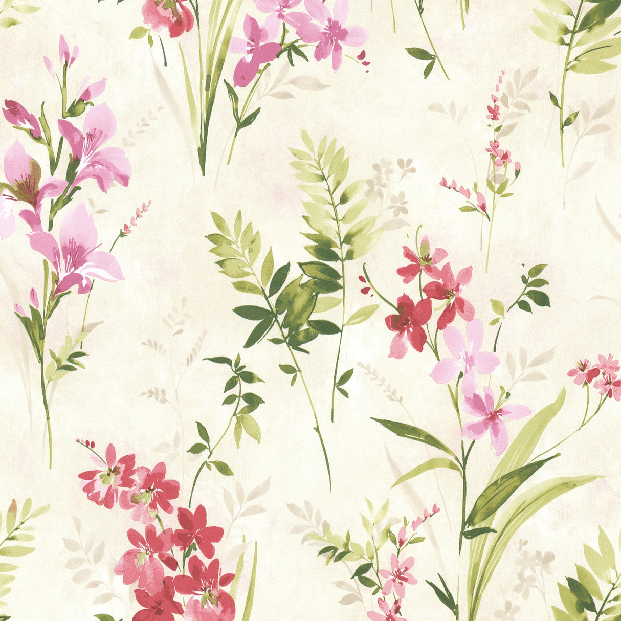 Brewster 2686-21627 Driselle Pink Floral Wallpaper