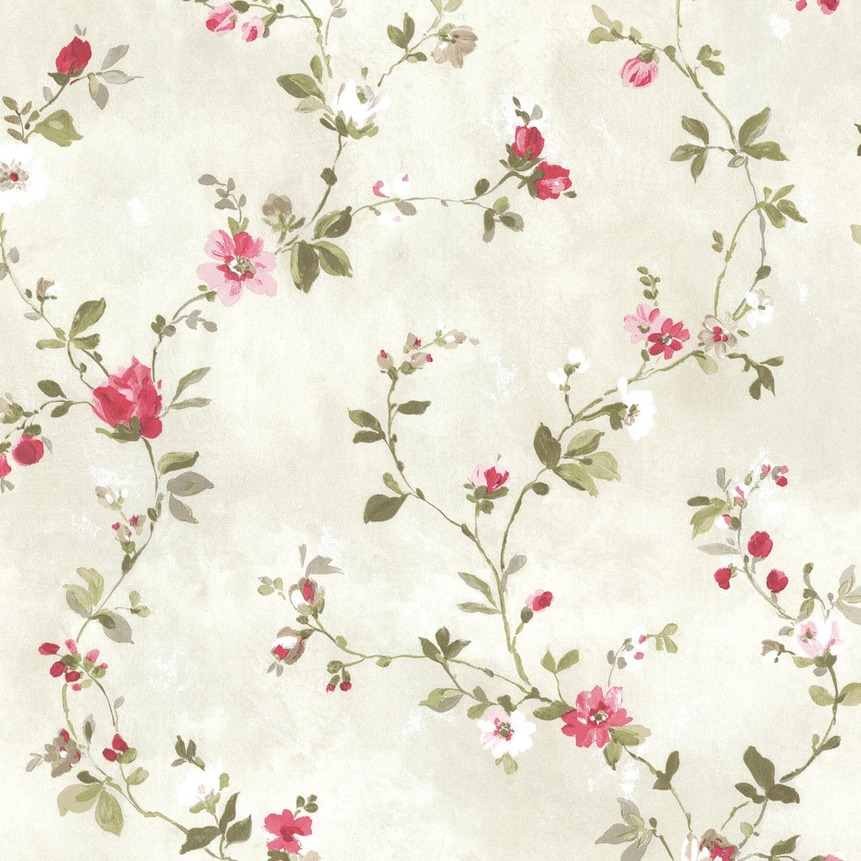 Brewster 2686-21640 Sarafina Pink Floral Wallpaper