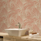 Brewster 2686-21718 Reed Red Palm Wallpaper