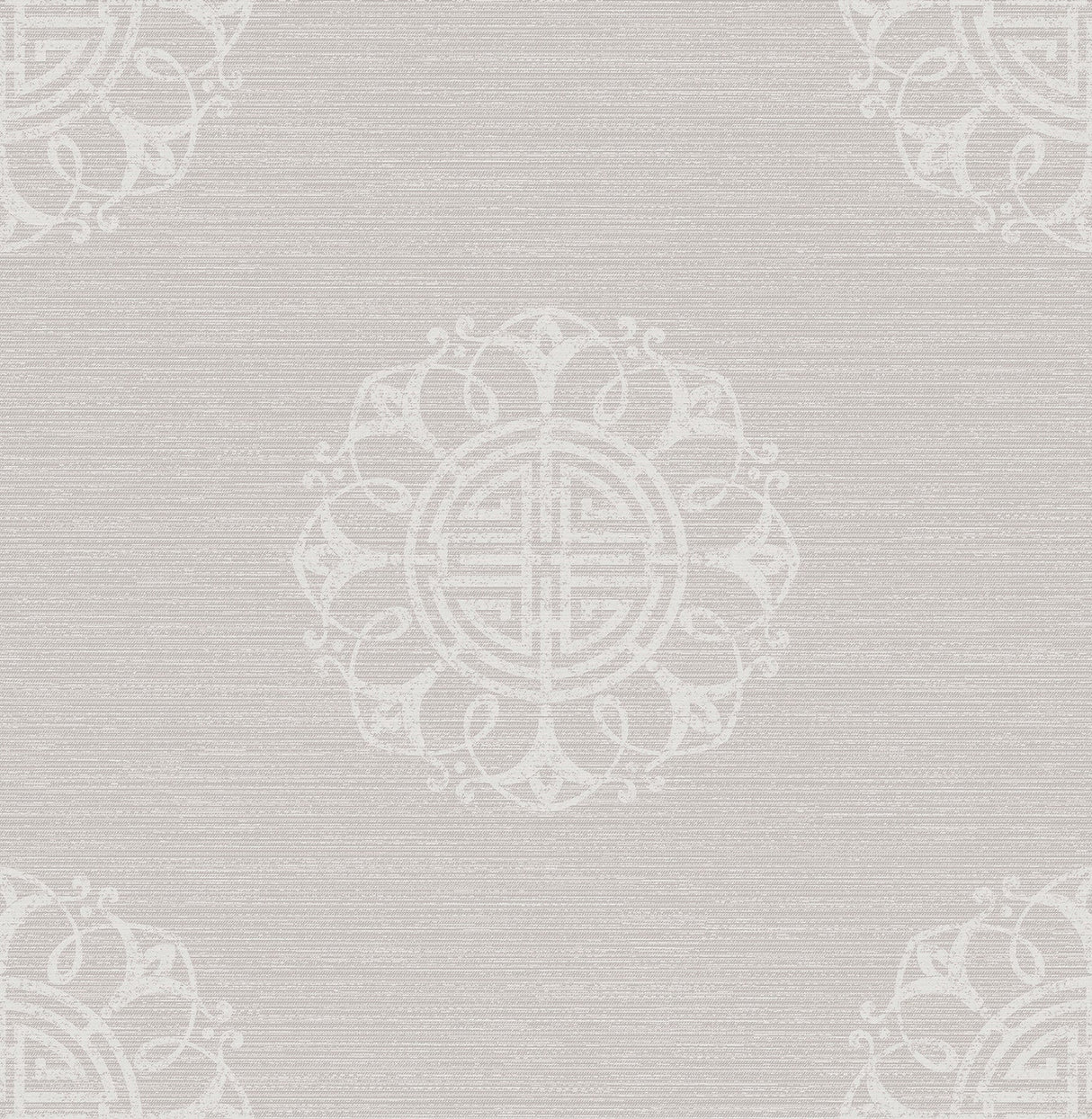 Brewster 2686-21726 Sagwa Silver Medallion Wallpaper