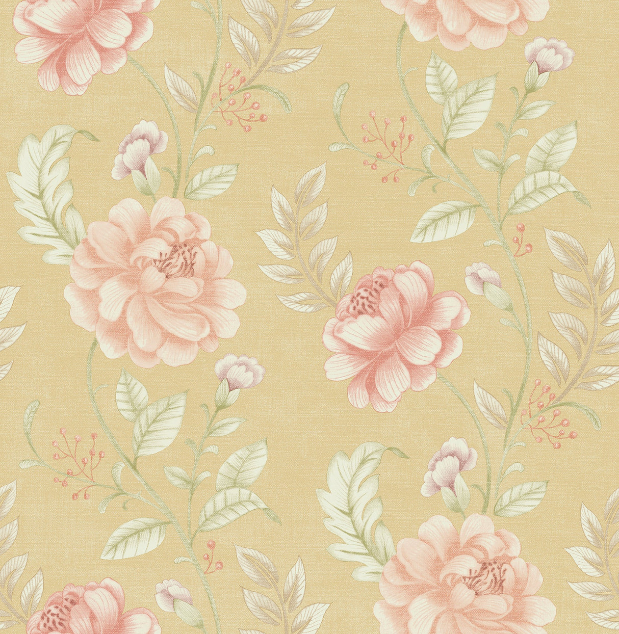 Brewster 2686-21761 Ellie Gold Jacobean Wallpaper