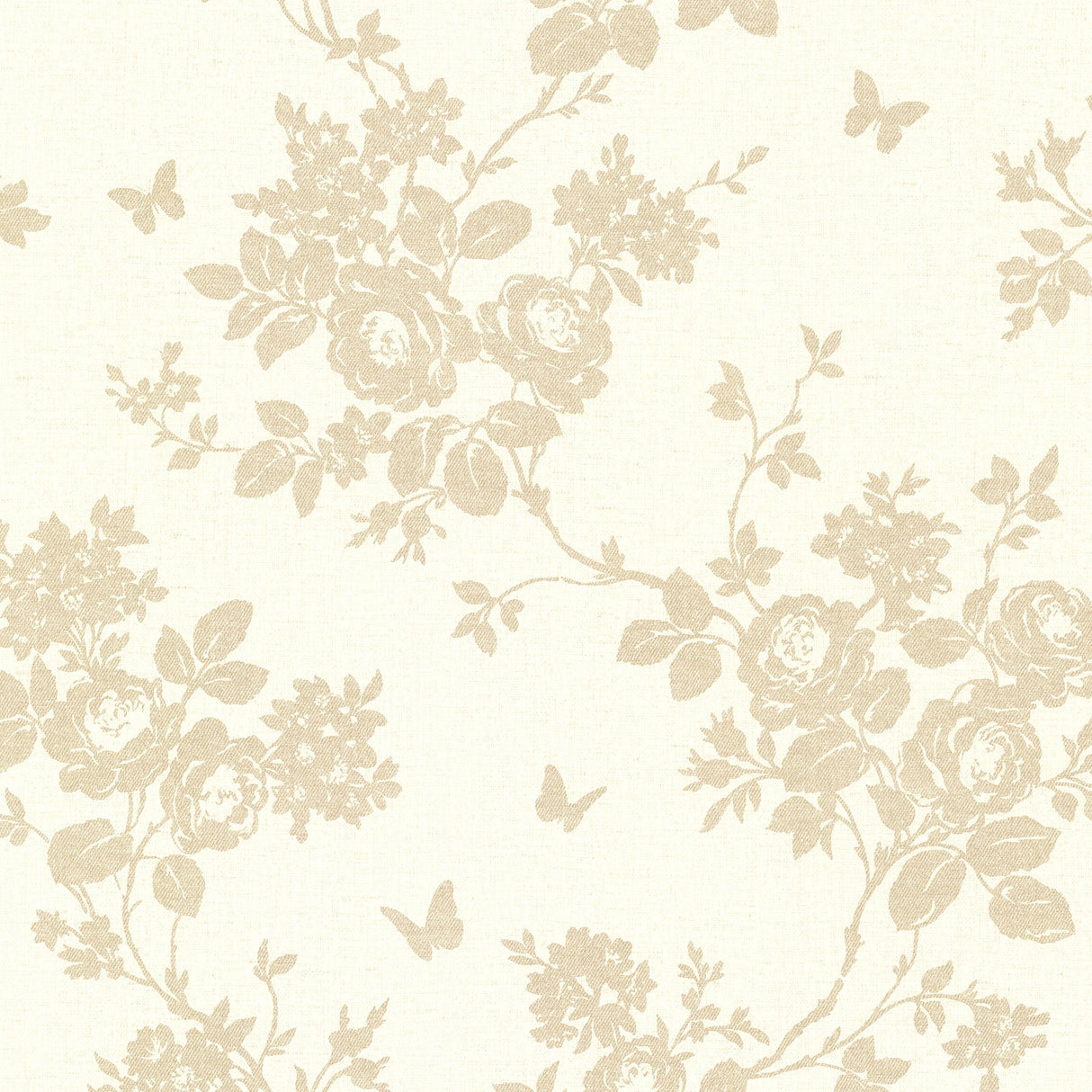 Brewster 2686-22023 Gia Beige Floral Wallpaper