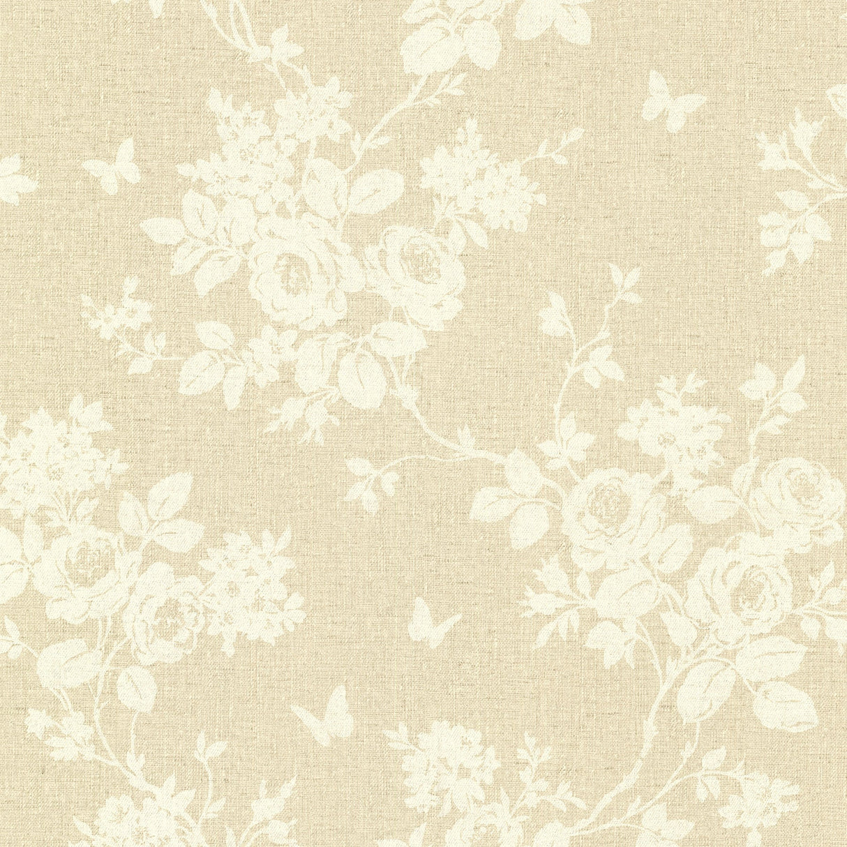 Brewster 2686-22024 Gia Taupe Floral Wallpaper