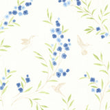 Brewster 2686-22033 Lineanna Blue Floral Wallpaper