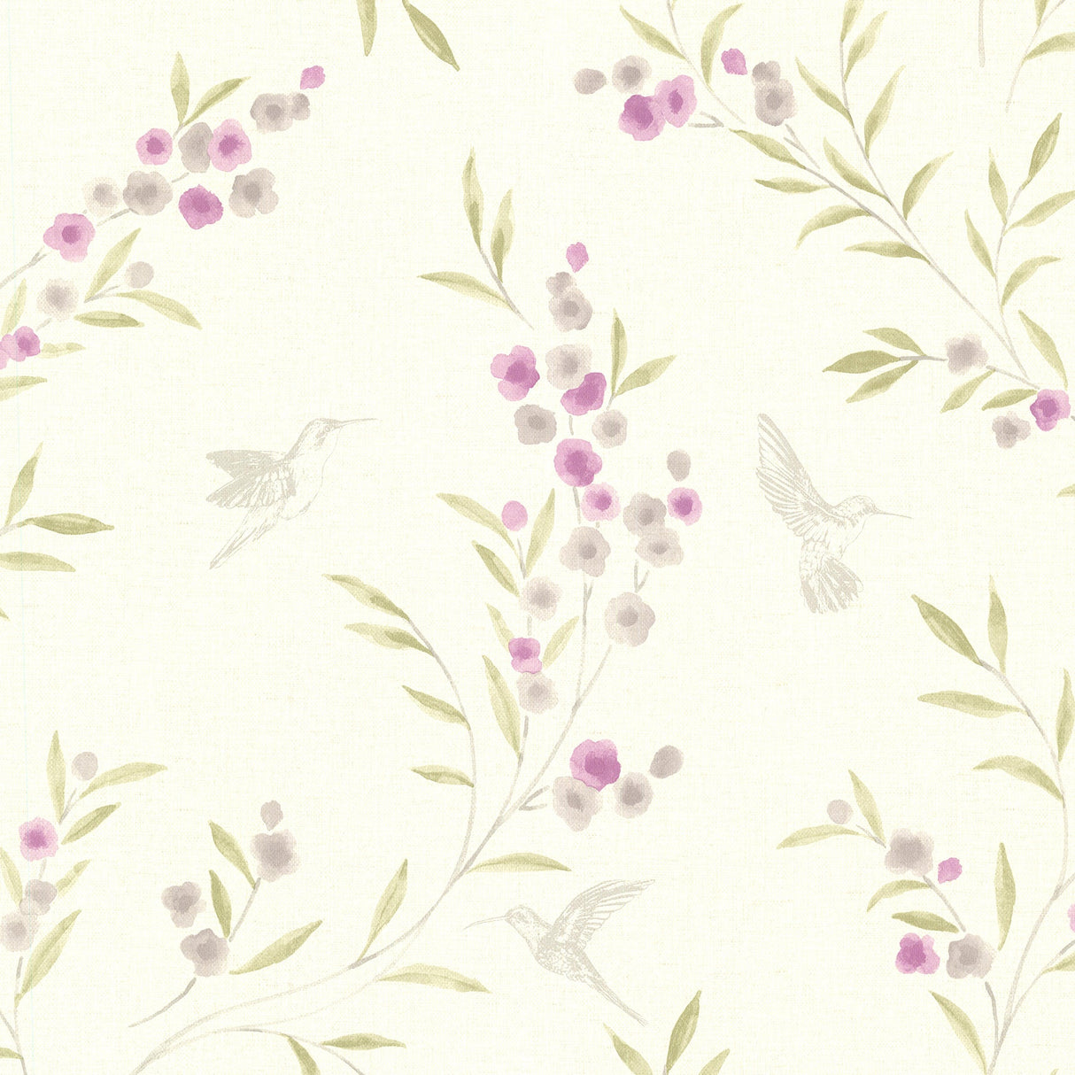 Brewster 2686-22036 Lineanna Purple Floral Wallpaper