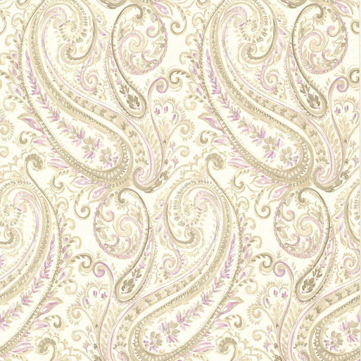 Brewster 2686-22046 Penelope Purple Paisley Wallpaper