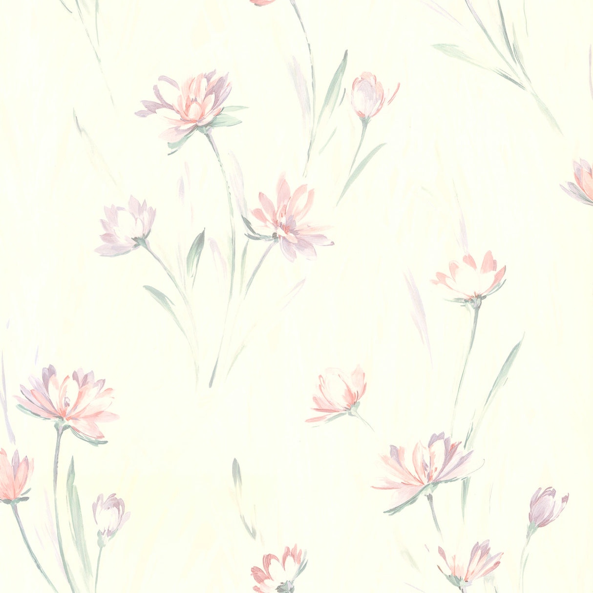 Brewster 2686-37400 Gloria Peach Floral Wallpaper