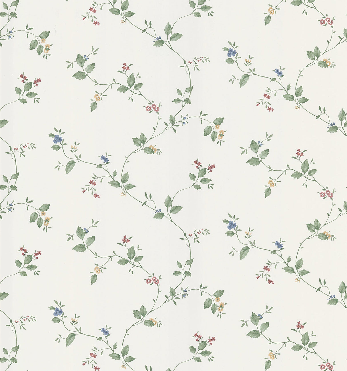 Brewster 2686-49289 Pinkham Burgundy Floral Scroll Wallpaper