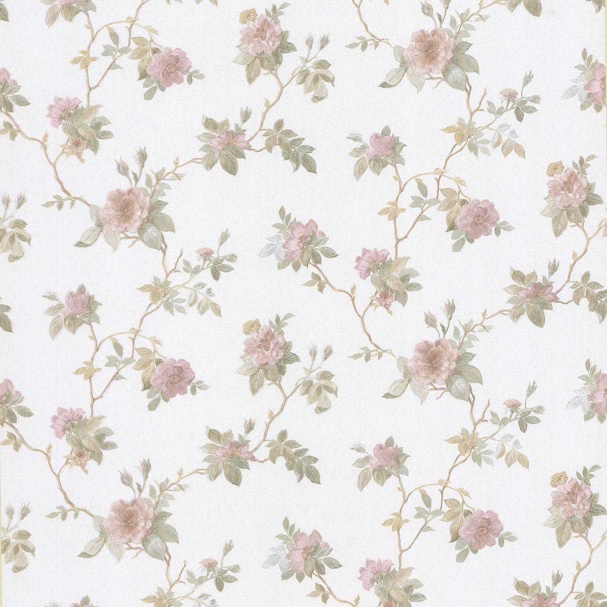 Brewster 2686-56014 Agatha Pink Floral Wallpaper