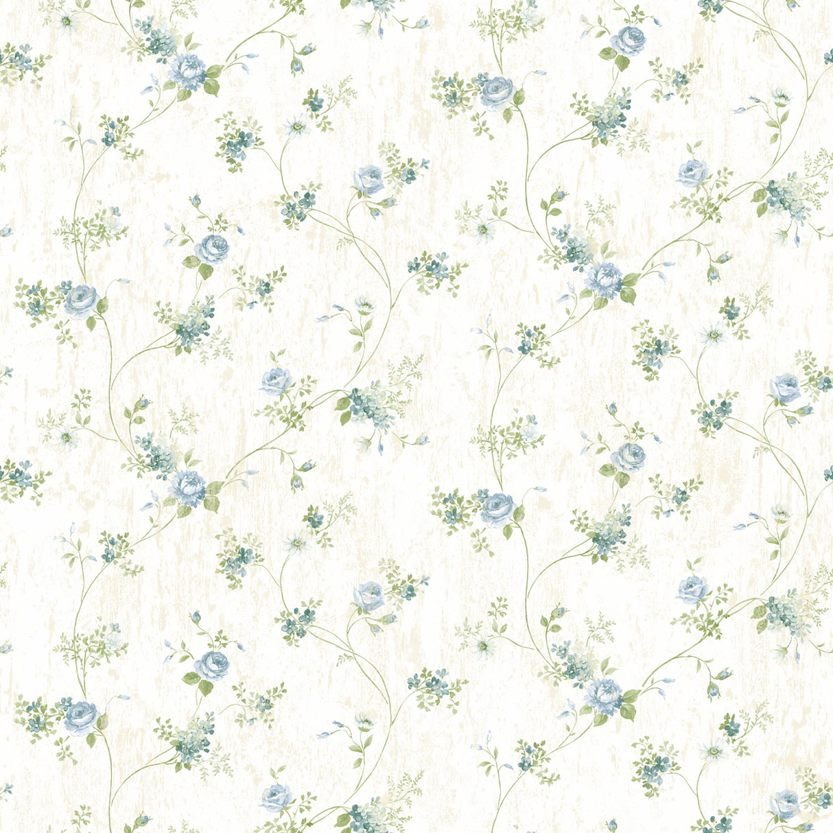 Brewster 2686-97092 Persimone Blue Floral Vine Wallpaper