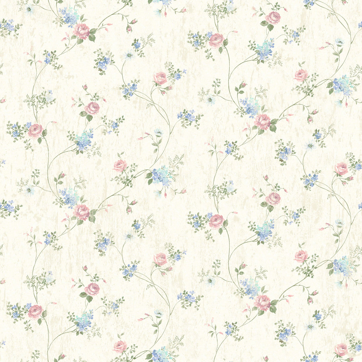 Brewster 2686-97094 Persimone Periwinkle Floral Vine Wallpaper