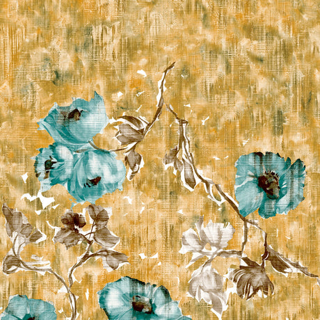 Galerie GH26962-23 Gold Petunia Flowers - Eade's Wallpaper