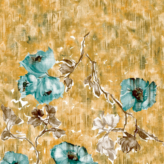 Galerie GH26962-23 Gold Petunia Flowers - Eade's Wallpaper