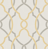 A-Street Prints 2697-22620 Sausalito Yellow Lattice Wallpaper