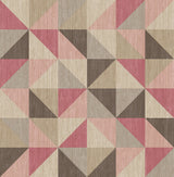 A-Street Prints 2697-22622 Puzzle Pink Geometric Wallpaper