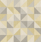 A-Street Prints 2697-22623 Puzzle Yellow Geometric Wallpaper