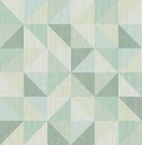 A-Street Prints 2697-22624 Puzzle Green Geometric Wallpaper